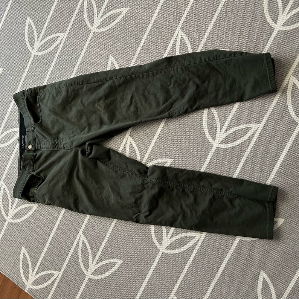Savane olive stretch chinos